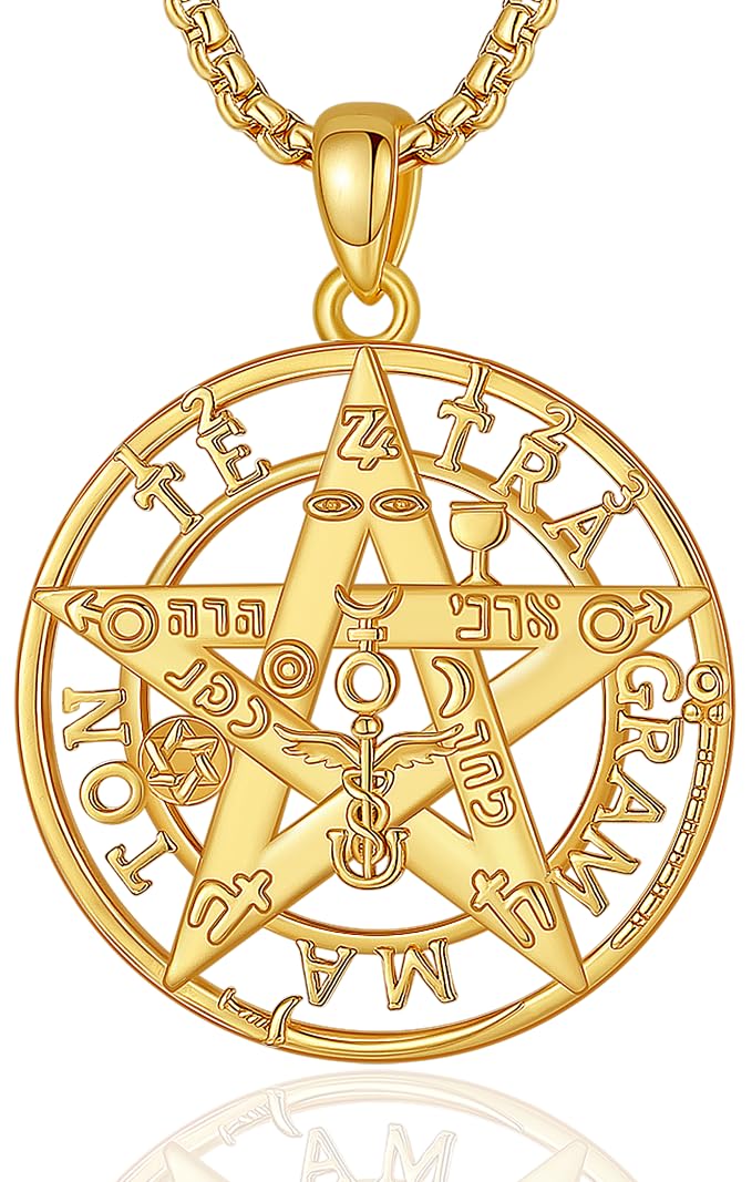 CELESTIA Pentagram Ketting Tetragrammaton Pentagram Hanger Bescherming Kettingen 925 Zilveren Sieraden Talisman Pagan Wiccan Witchy Geschenken Voor Vrouwen Mannen