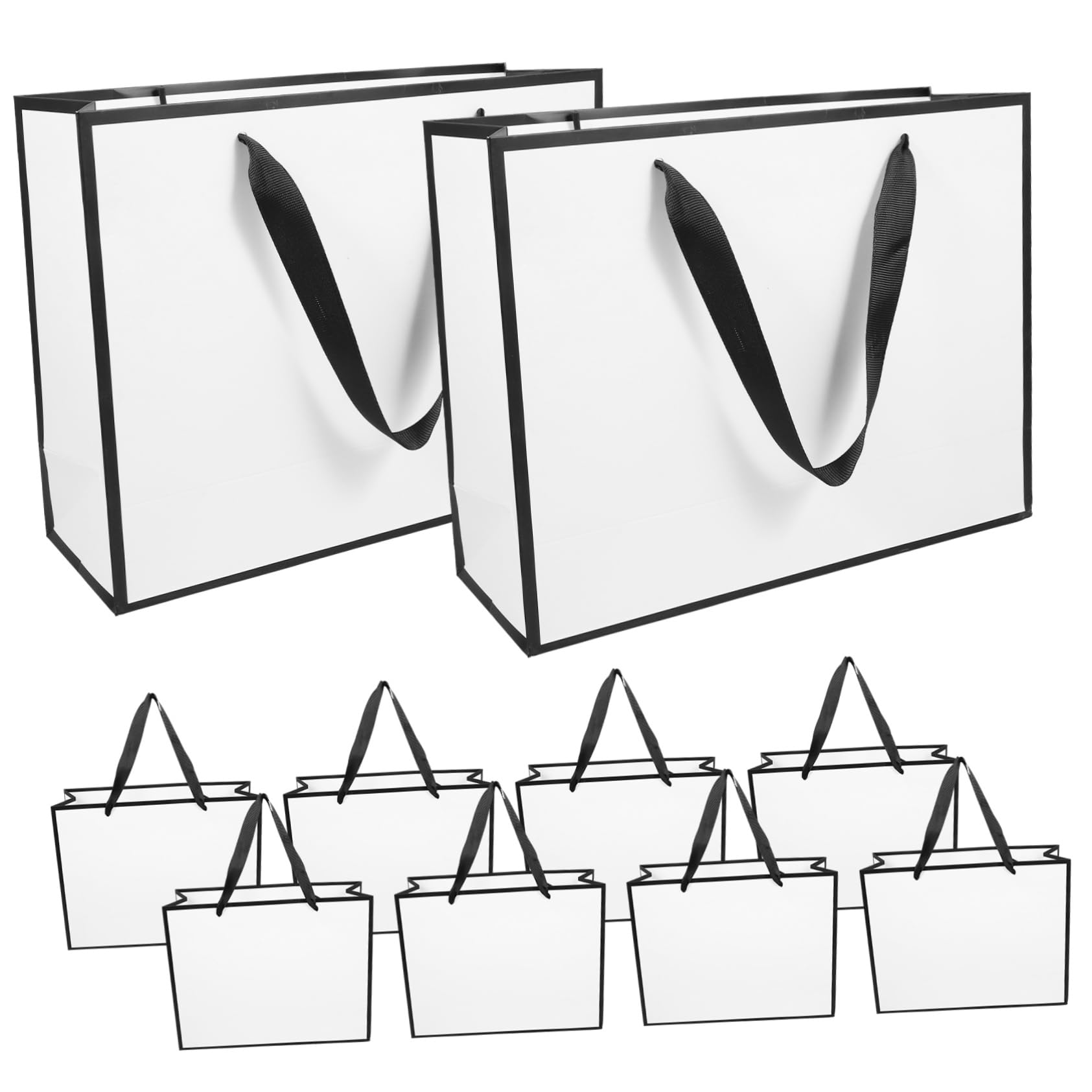 MUCKLILY 10pezzi Sacchetti Regalo di Carta Manici di Resistenti e Portatili per Bomboniere di Compleanno Matrimoni Feste e Regali Vari