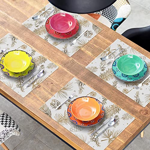 Sets de table dorés anti-rayures et protecteurs thermiques pour table en bois - 8