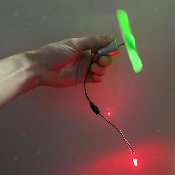 ELECTROPRIME Small LED Wind Generator Turbine Wind Power Model Self Powered LED Light 9cm