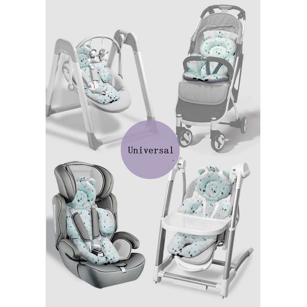 LTSWEET Copriseduta Passeggino Universale Cuscino Pads Invernale Traspirante Confortevole Protettori per Sedile Seggiolone Pappa Seggiolino Auto per Bambini Cuscino,Blu