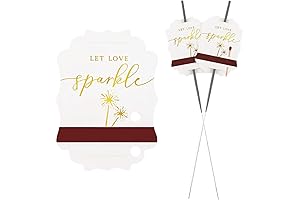 100 PCS Wedding Send-Off Tags, Let Love Sparkle Wedding Sparkler Tags