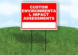 Custom Environmental Impact Assessments Write On Me Red 18x24 in Single Sided Yard Road Sign w/Stand
