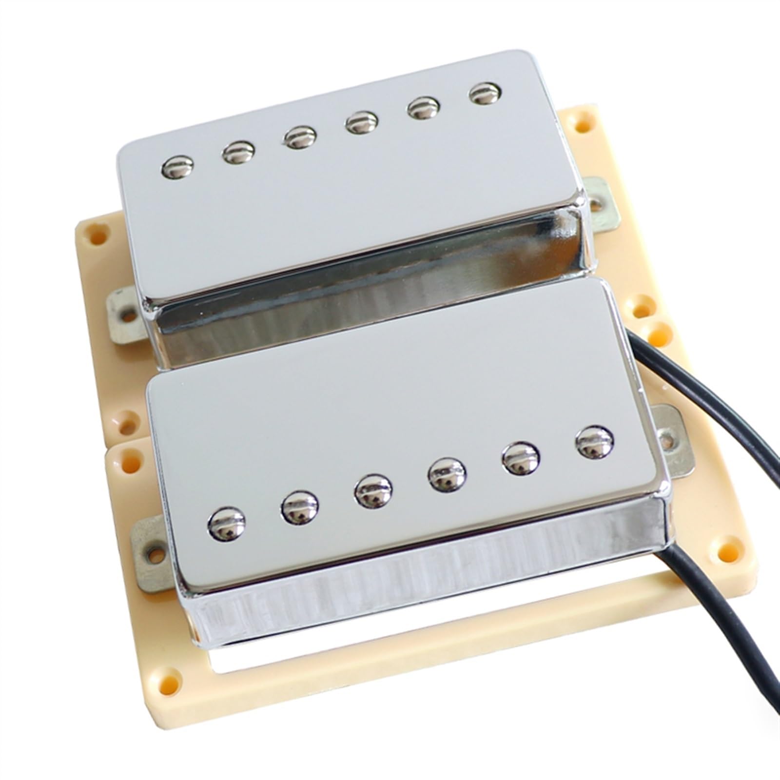 Alnico 2 Guitar Pickups with Nickel Silver Baseyellow Arched Guitar Pickup Rings for for SG Electric Guitars Guitar Replacement Parts