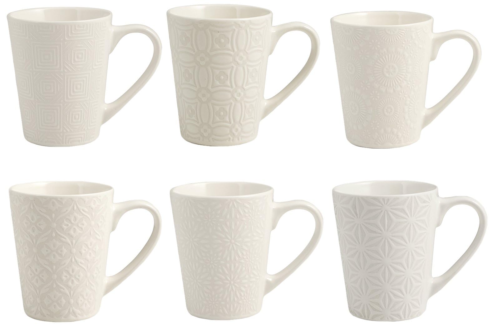 H&H Set of 6 Silhuette Stoneware Mug CC 300