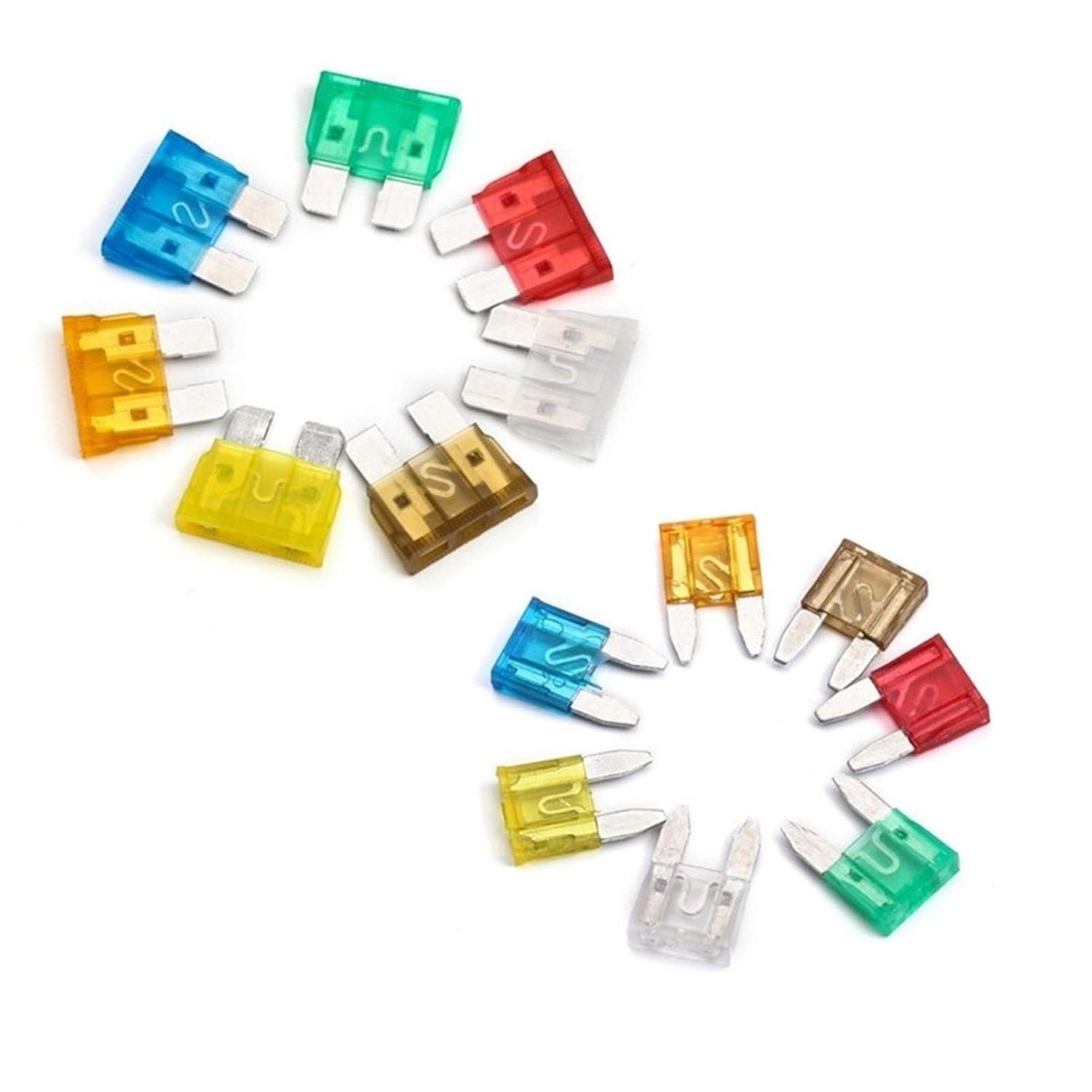 Fuses and Accessories for Car 5/7.5/10/15/20/25/30 Amp Medium/Small Size Blade Type Auto Fuse Mixed 242pcs Kit with Black Holders