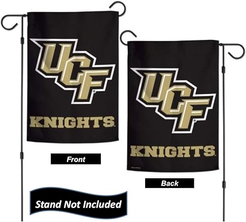 La bandera de la Universidad de los Caballeros de Florida Central de 12.5 x 18 pulgadas de doble cara para patio y jardín está impresa en los