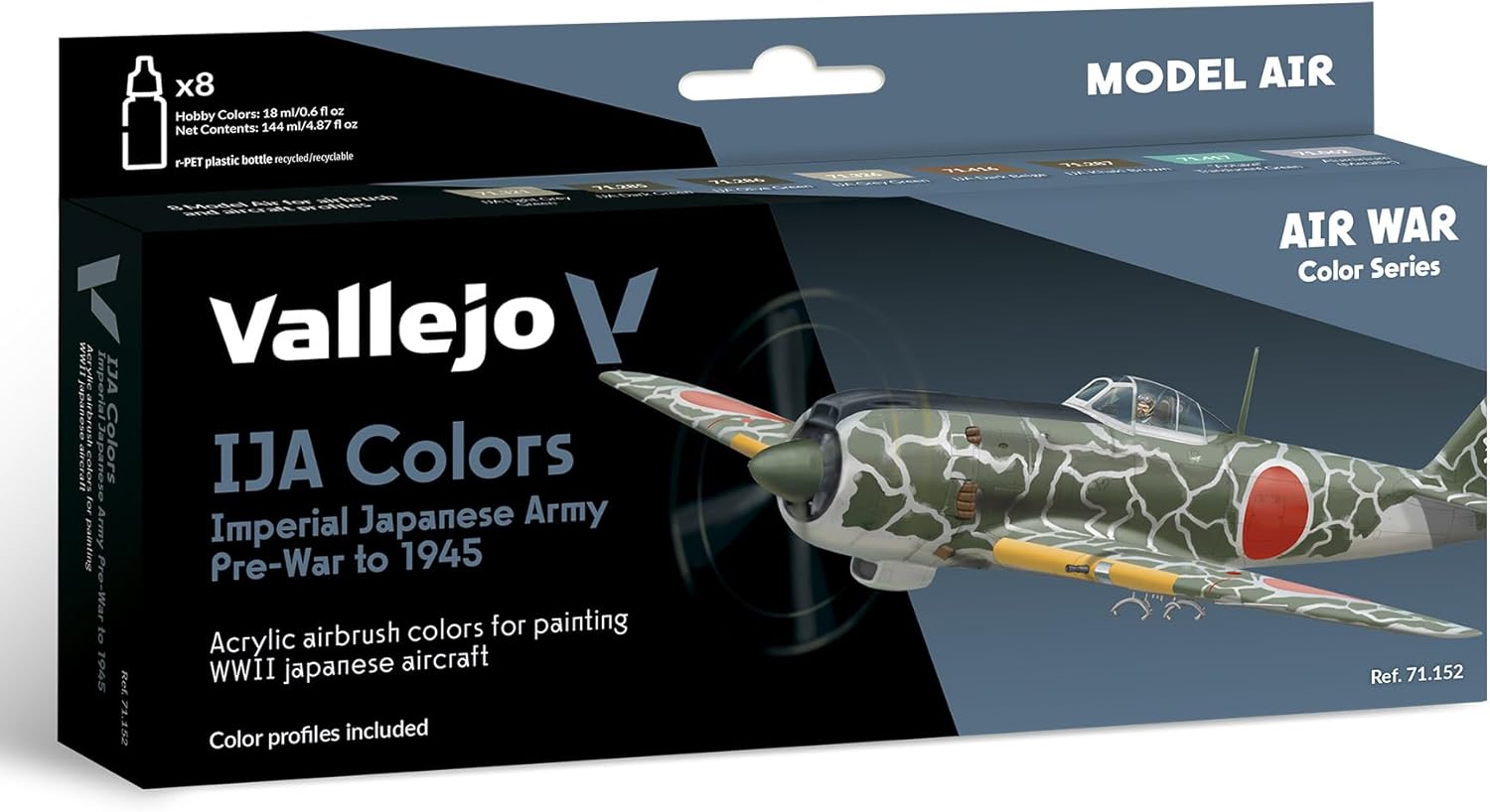 Vallejo Model Air IJA Set 71152 Imperial Japanese Army (IJA) Colors (8)