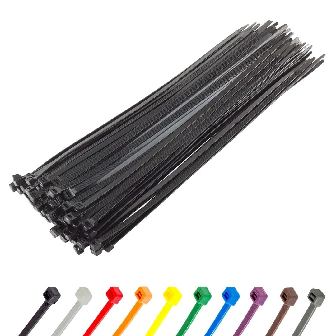 Amazon.com: GTSE 18 Inch Black Heavy Duty Zip Ties, 100 Pack