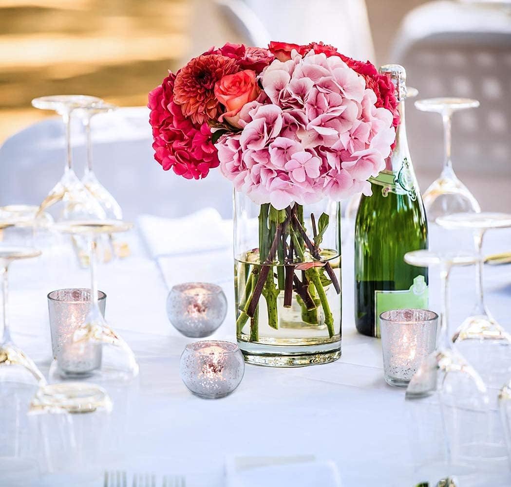 12 Pièces De Porte-Bougies en Verre Électroplaqué pour Centre De Table De Mariage Décoration De Fête d'anniversaire Décoration De Noël Maison Douche Nuptiale D'Été Et Bougies Votives