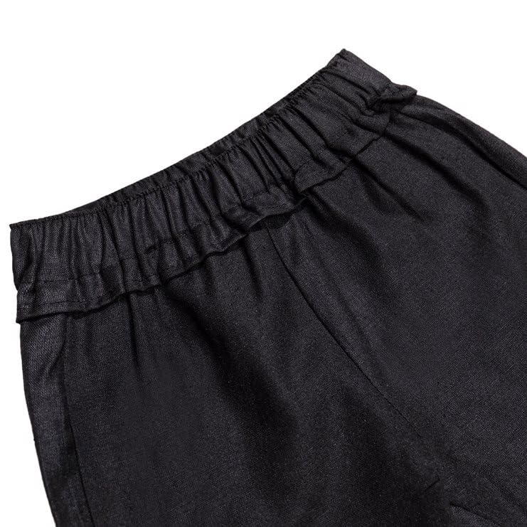 Changrobe Beautiful Design Cotton Printed Track Pant for Girls, Stylish Loose Fit Pants with Back Pockets Black 1