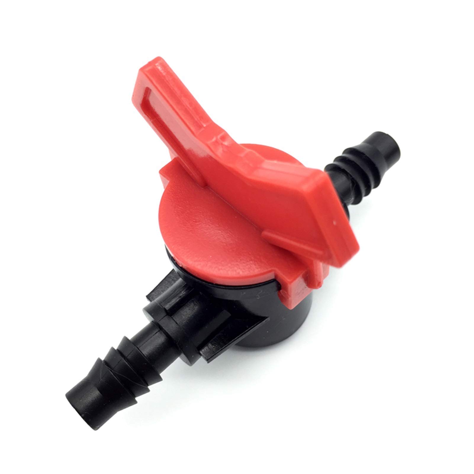 Adaptateur de connecteur de tuyau d'irrigation plastique de 8mm avec vanne de couplage barbelé G3/8