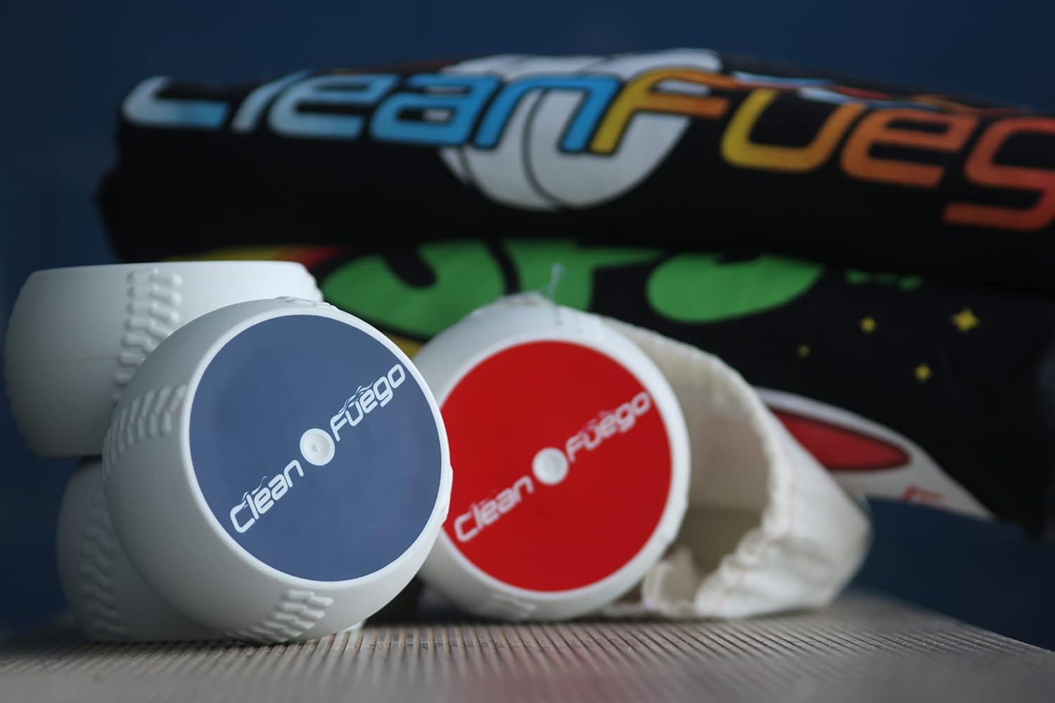 CleanFuego Set (RED 5¼oz & Blue 8oz) - Elite Baseball Spinners, Pitch Training Spin, Throwing Trainer