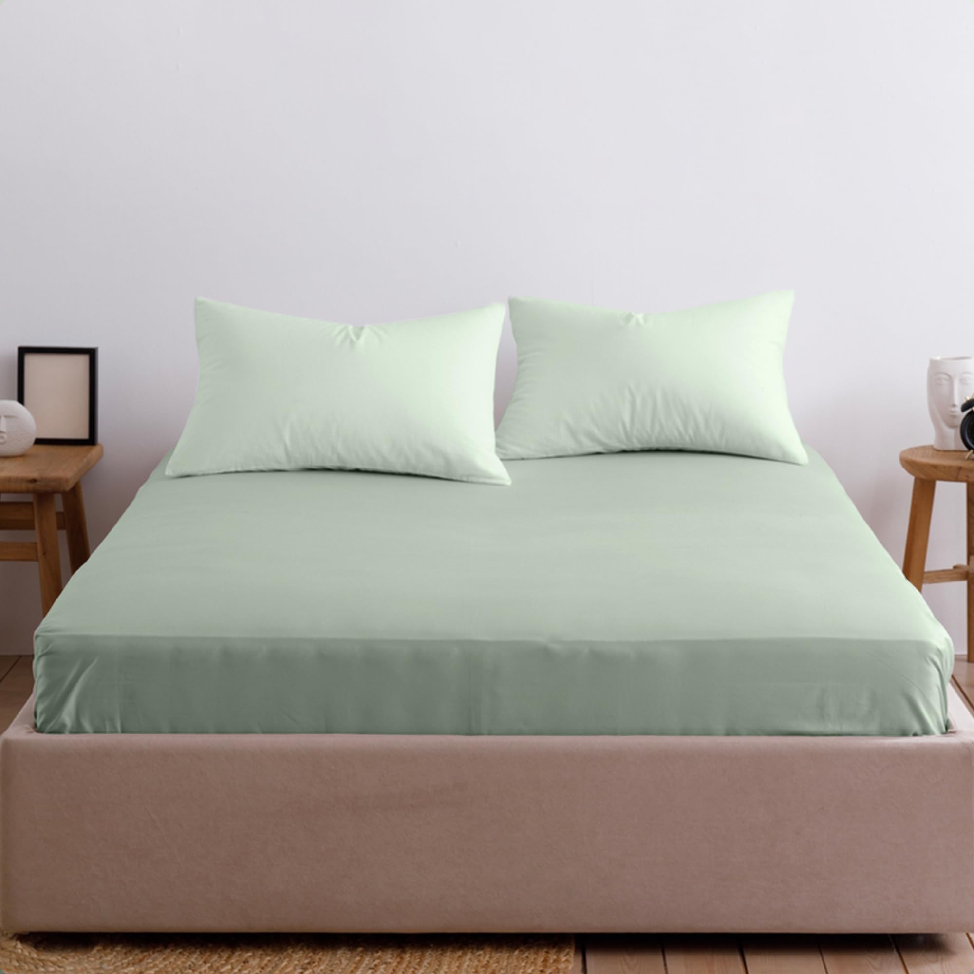 Home Sweet Home UK 40cm Fitted Bed Sheets King - Super Soft Bedsheets For King Size Bed, Brushed Microfibre Anti Wrinkle Breathable & Fade Resistant KingSize Fitted Sheet