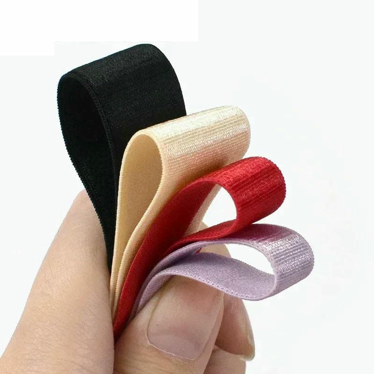 Elastyczna taśma nylonowa, Nylon Elastic Bands For Sewing Bra Strap Multicolor 6-25mm 10/20M(Red 20mm,20Meters)