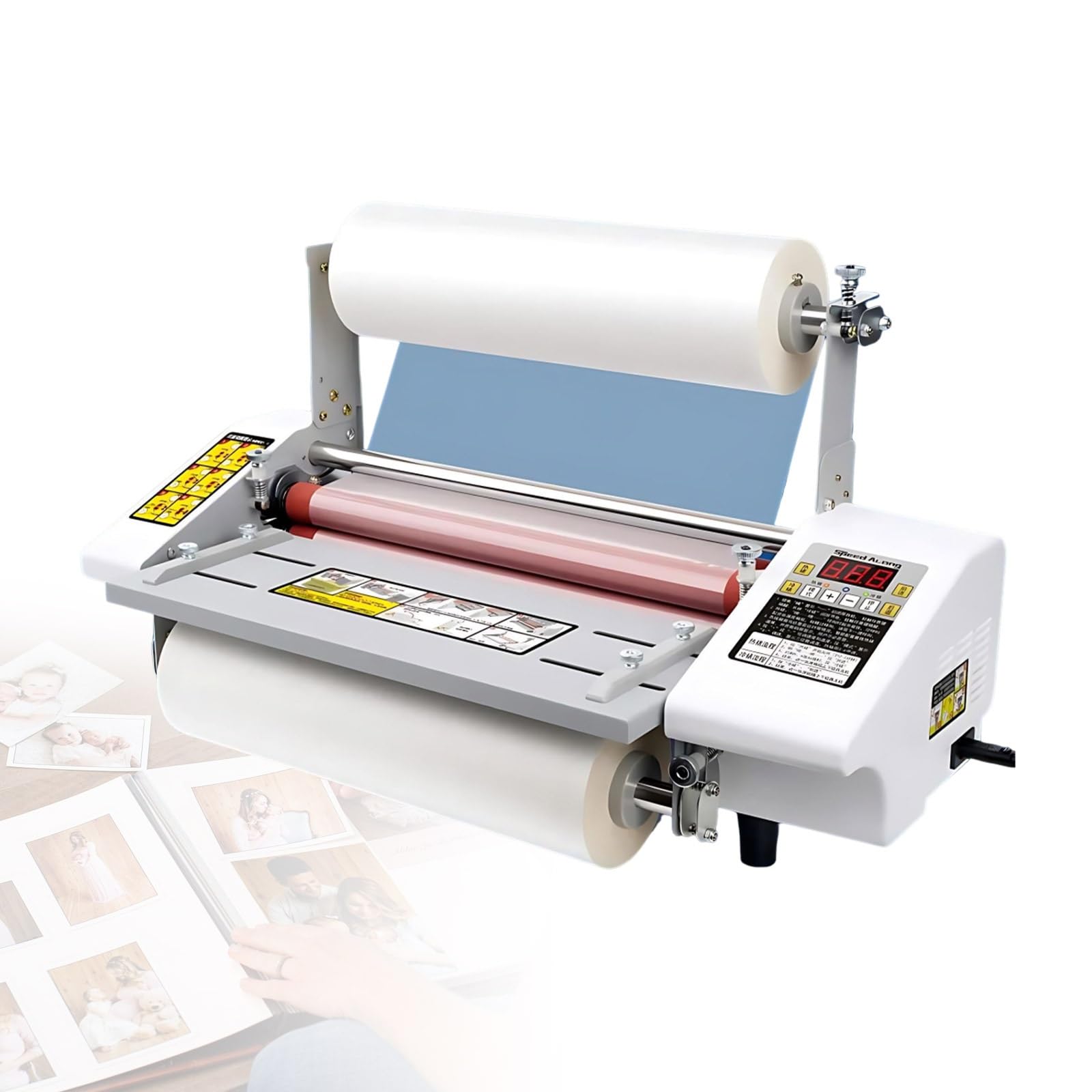 Laminator A4 z regulacją temperatury i wyświetlaczem, idealny do biura i domu, szybki laminator do zdjęć i dokumentów z automatycznym wyłączaniem
