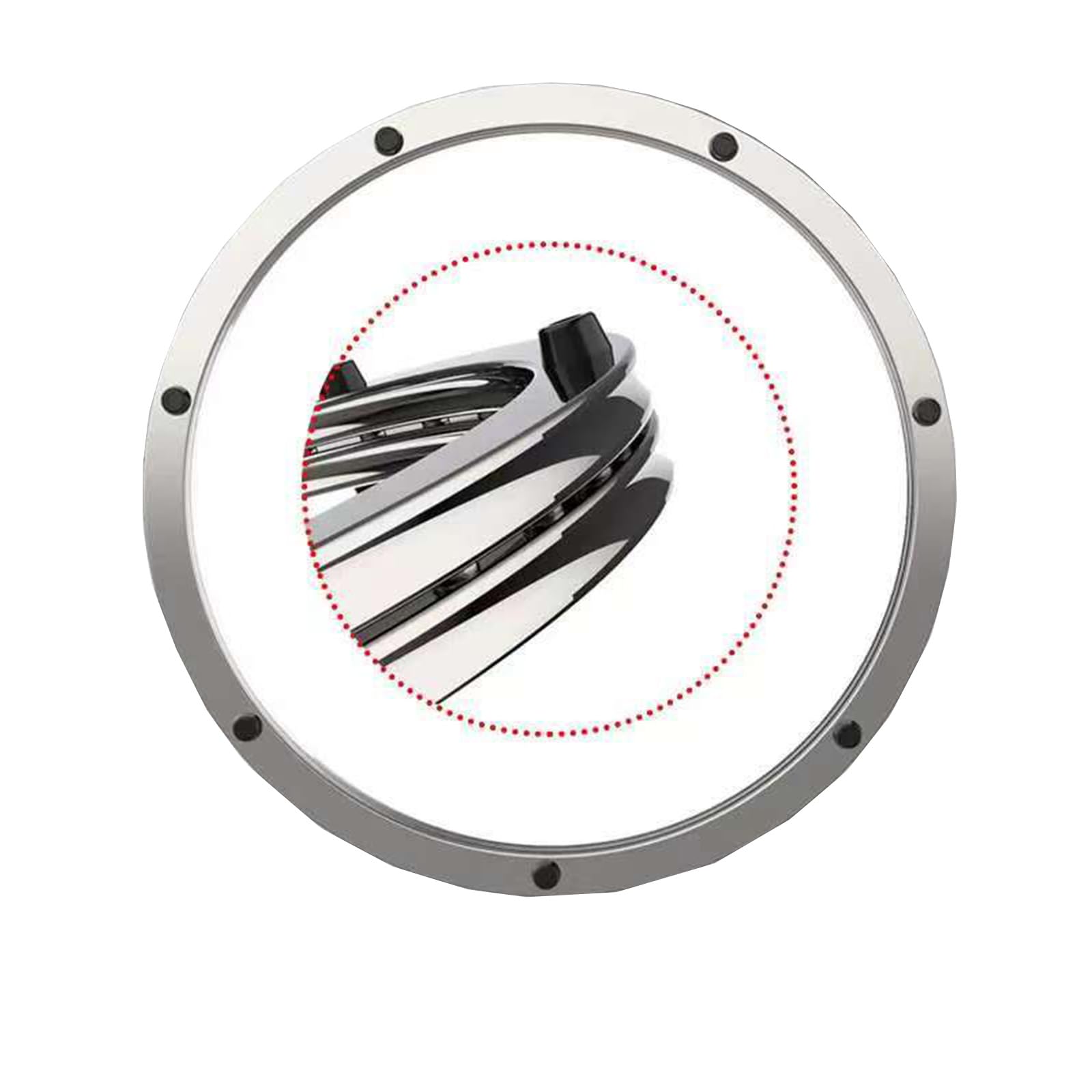 Tavolo da pranzo in acciaio inossidabile per Heavy Duty girevole 360 °, Lazy Susan Turntable, Tavolo da pranzo rotondo liscio giradischi (Stainless steel silver, 50cm/20in)