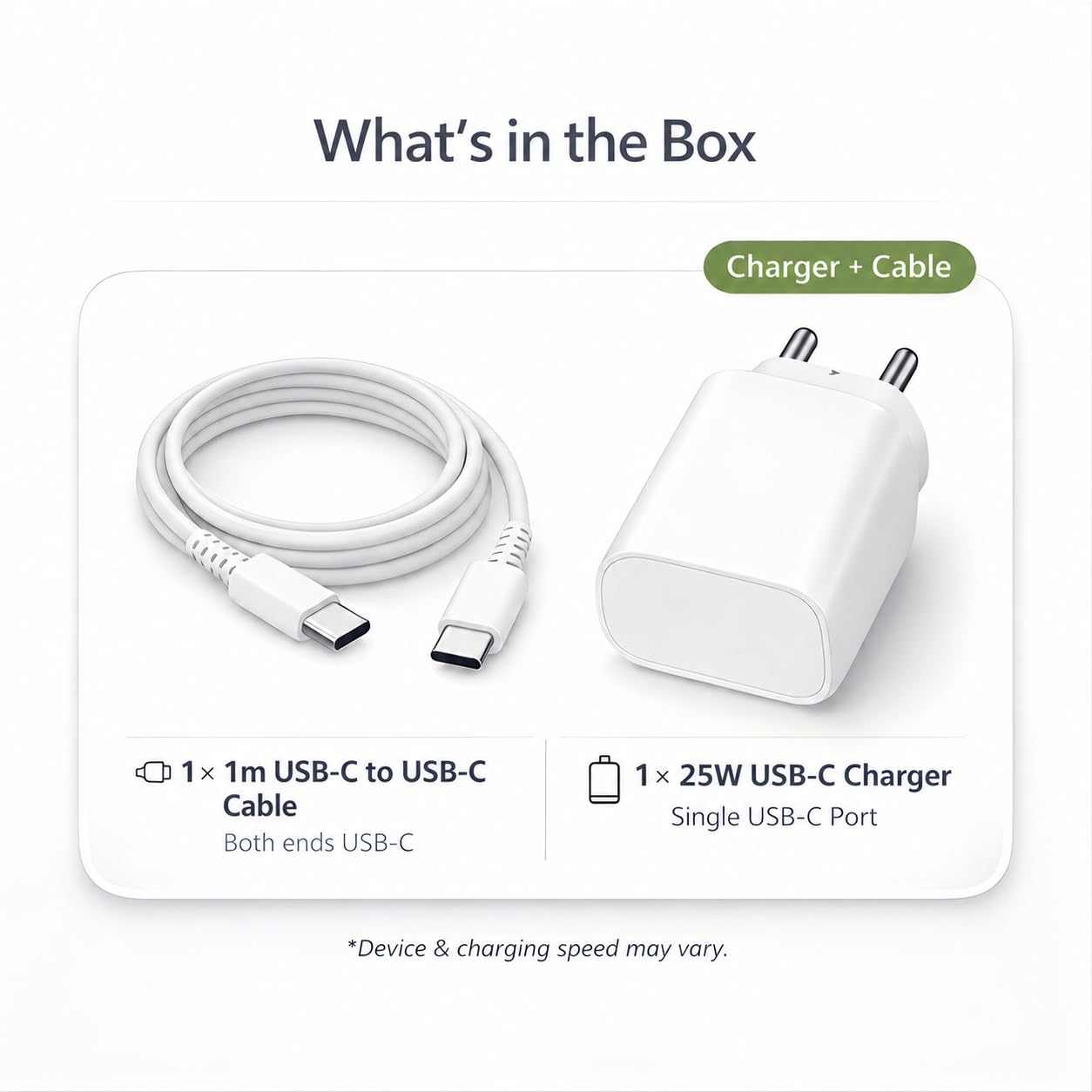 25W Charger for Samsung with Type C Cable | Super Fast Charging for Galaxy S26/S25 Ultra, S24 FE, A56/A36, M15/M17/M55 5G, F15/F55/Z Fold & S/A/M/F/Z Series - BIS Certified — Amazon image 3