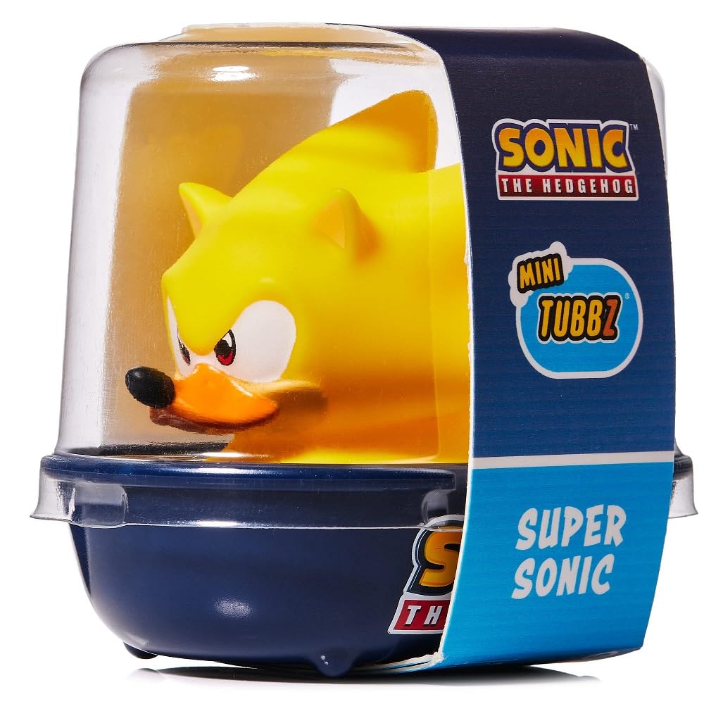 TUBBZ Mini Super Sonic Collectible Vinyl Rubber Duck Figure - Official Sonic the Hedgehog Merchandise - Kids TV, Movies & Video Games - Image 2