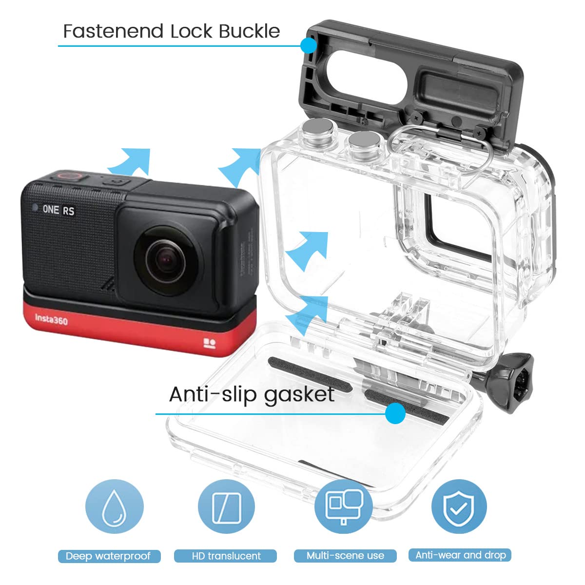 insta360 ONE R 潜水ケース（360度デュアルレンズ モジュール用） Amazon | Insta360 ONE R 360度モジュール対応 潜水ケース