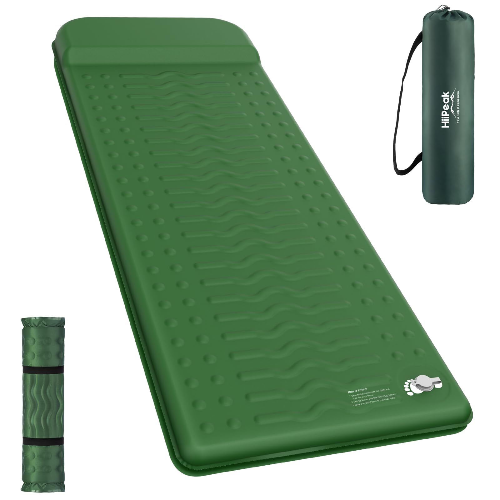 HiiPeak Memory Sleeping Pad, Compact Thick Foam