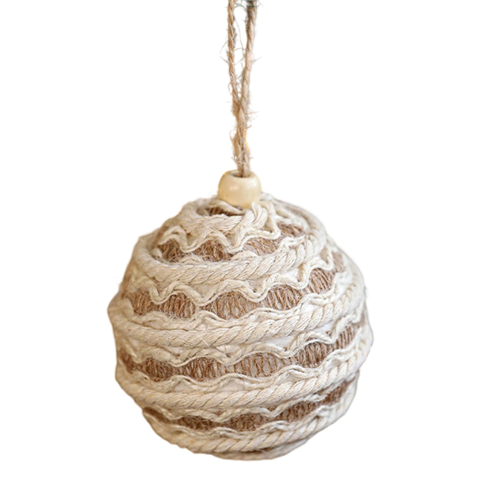 Elnwnnkc A Shatterproof Foam Ball Holiday Tree Ornament Twine Rope Christmas Orbs Ornament For Mantels Christmas Trees Decoration Foam Holiday Decorations