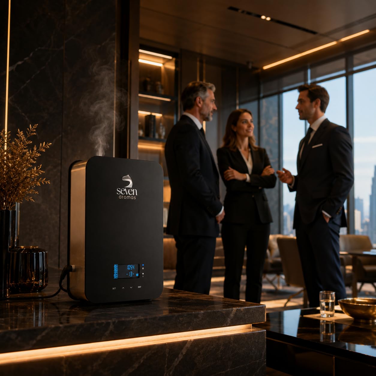 SevenAromas SV711 - Difusor de aroma inteligente para el hogar y la oficina, tecnología de aire frío, difusor de aceite esencial sin agua, cubre hasta 2,000 pies cuadrados, control de aplicación