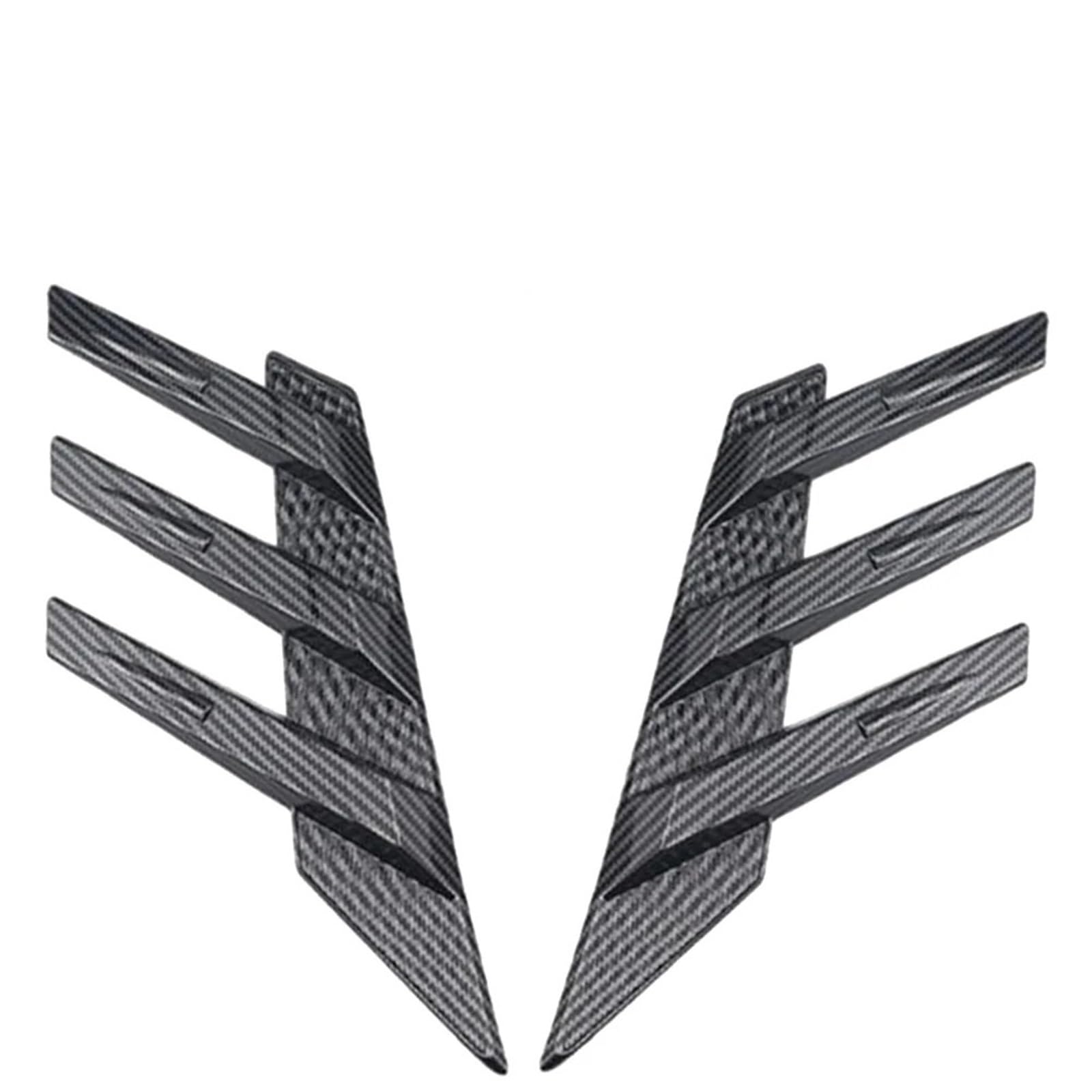 Molduras decorativas de fibra de carbono para ventanilla de coche, 1 par 7