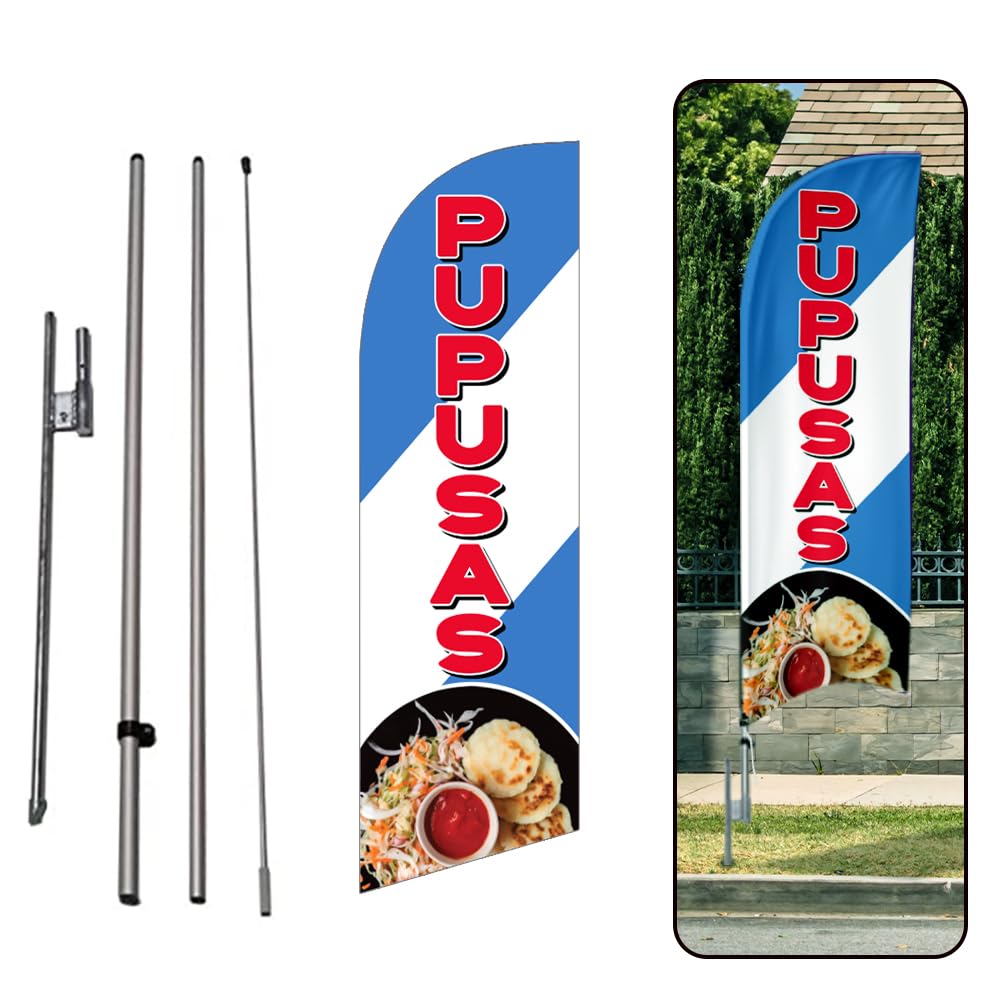 Snapklik.com : PUPUSAS 6ft Swooper Feather Flag For Mexican Restaurants ...