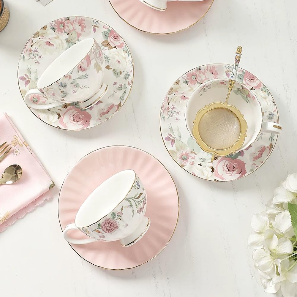 4-częściowy zestaw filiżanek do espresso i spodków, ceramiczny zestaw filiżanek do kawy i spodków, pojemniki na kawę do specjalnych napojów kawowych i herbaty