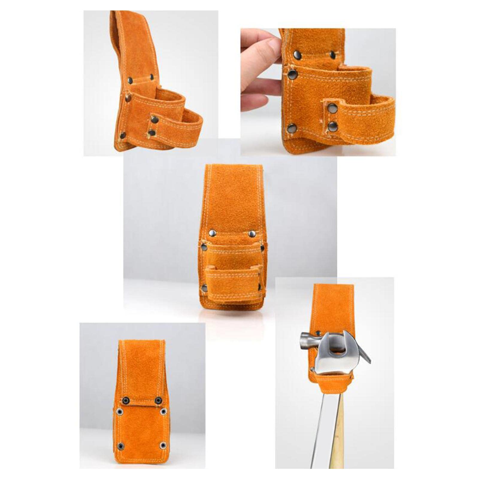 PU Leather Axe Belt Loop Organizer Kieszeń do Rzemiosła Stolarzy Stolarki Jeden otwór 16x7 cm