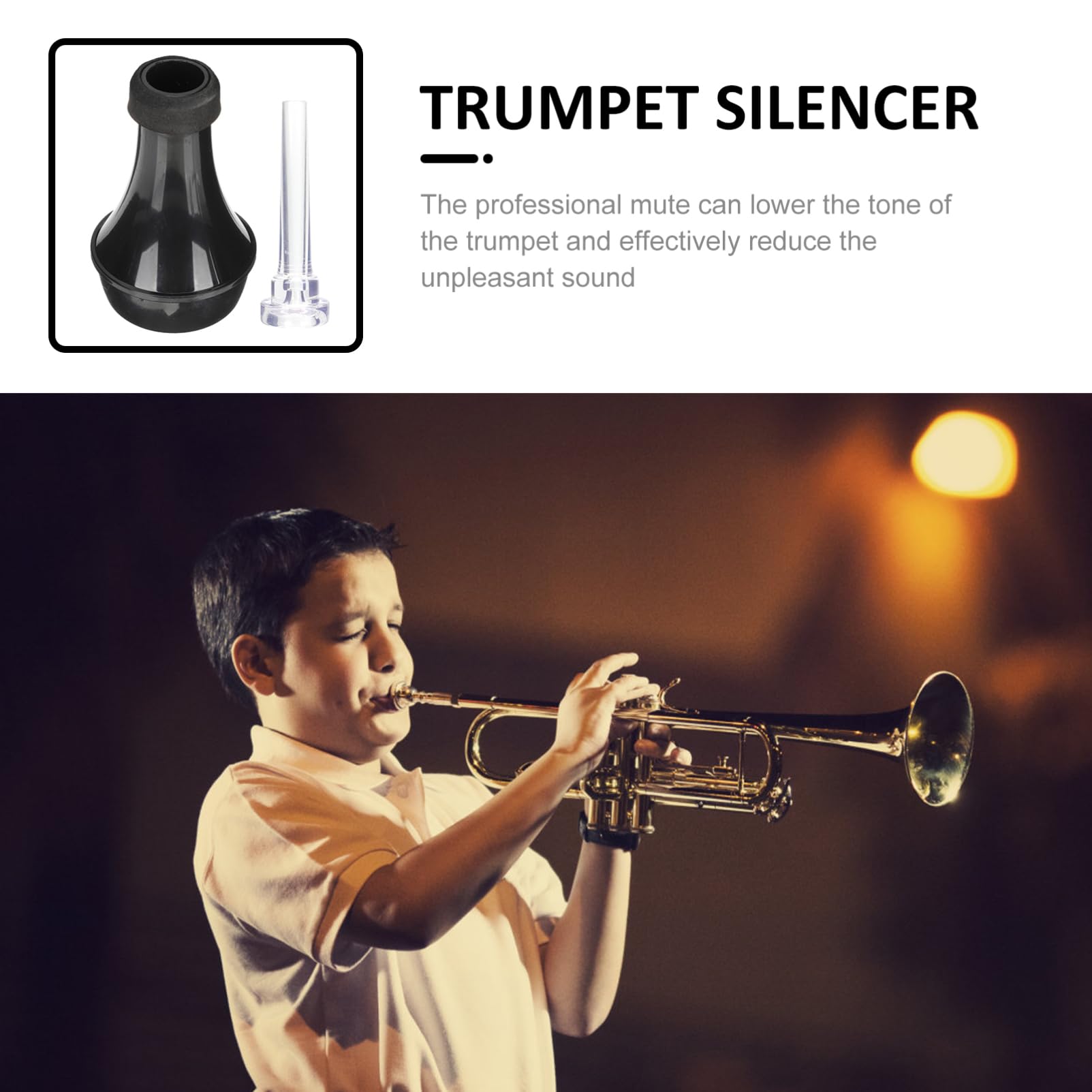 HEMOTON 5ensembles De Trompette Droite Avec Embout Accessoires De Silence Pour Trompette Pratique Et