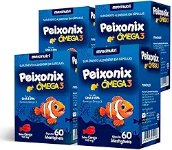 4x Peixonix Ômega 3 Kids Infantil Mastigável Cereja 60 Caps
