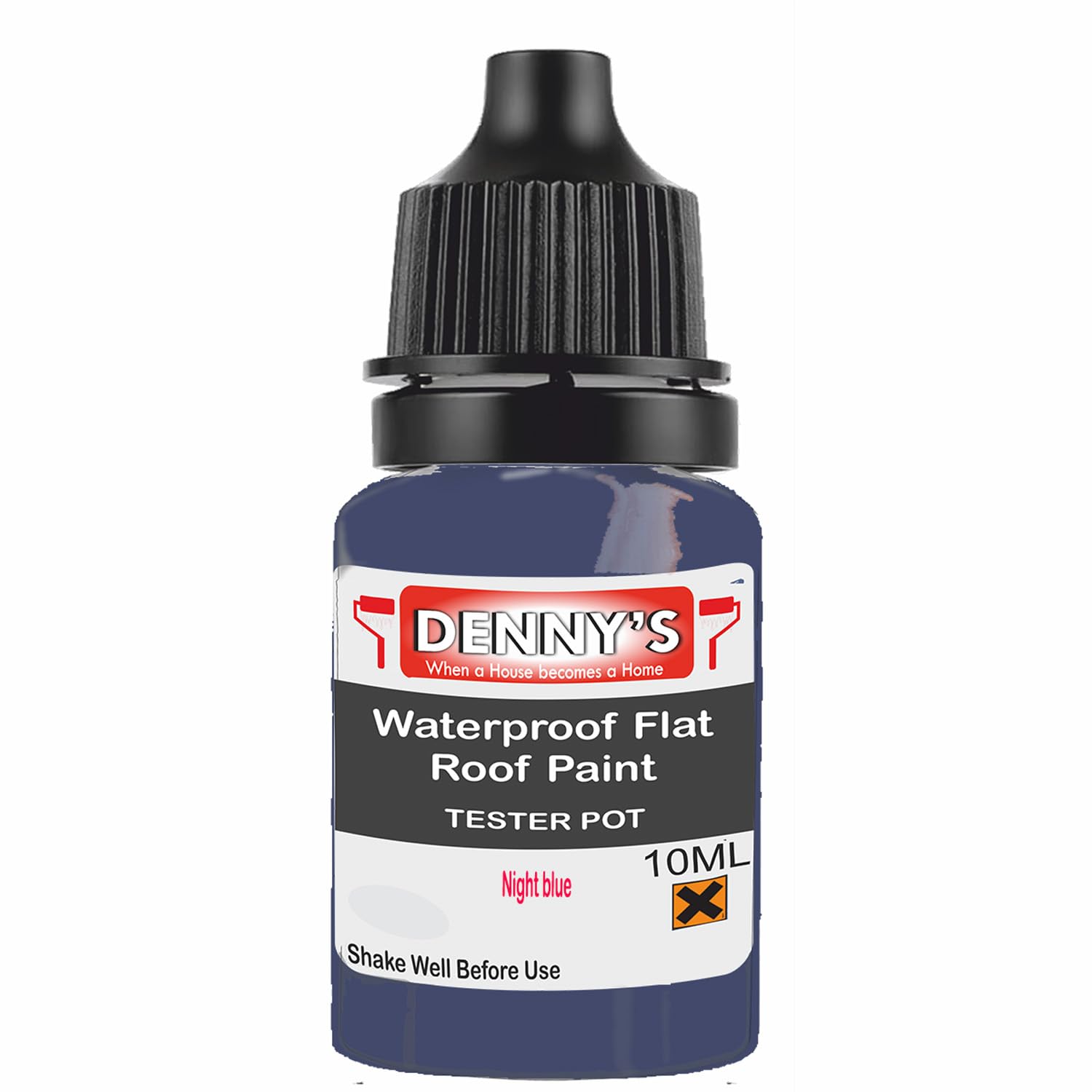 SCOOBYS PAINTS BACK IN THE MIX Chlorinated Rubber Flat Roof Paint – Waterproof Roof Sealer & Leak Repair Coating, Quick Drying, High Adhesion (Night blue, 10ML Tester Bottle)
