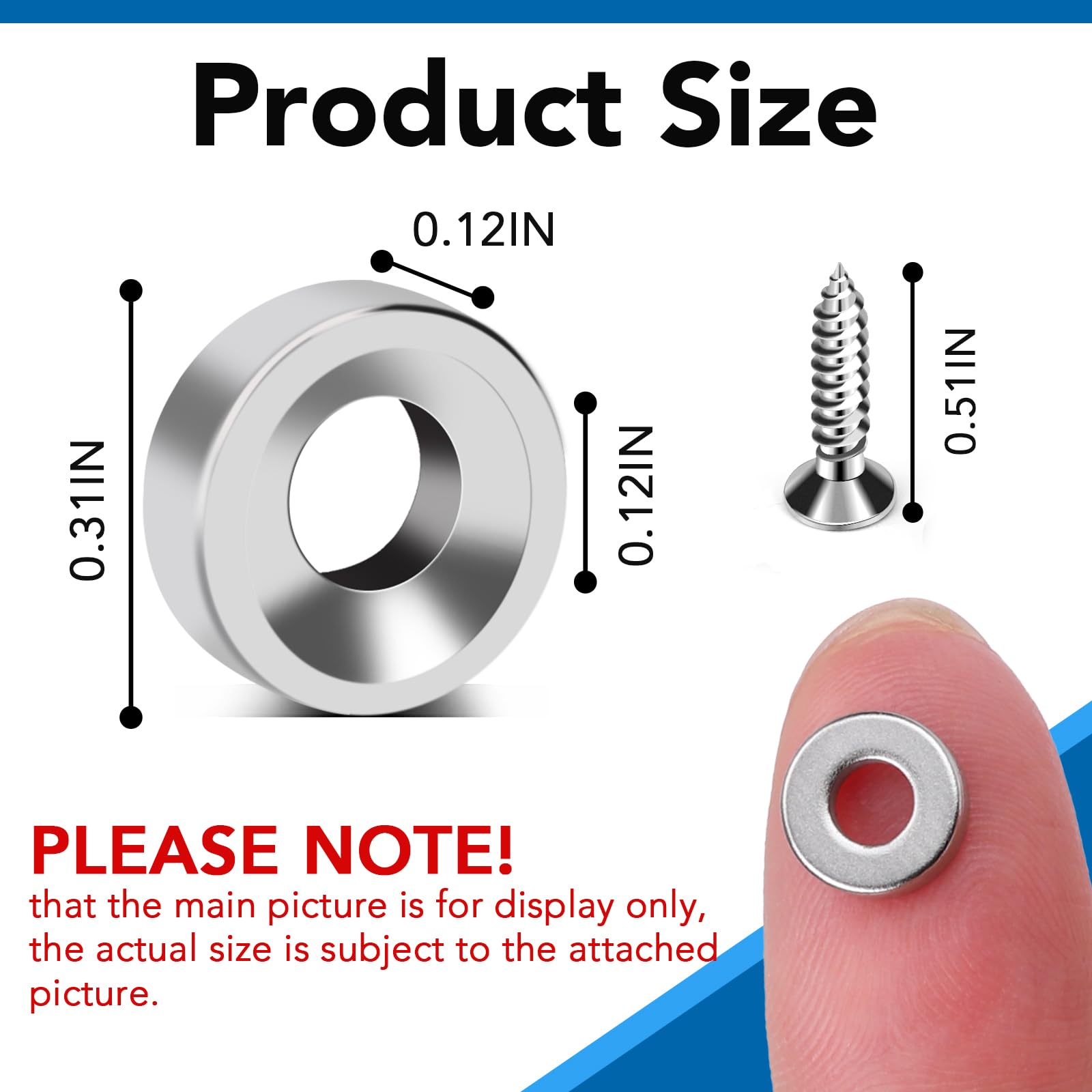 LOVIMAG 60Pack Round Rare Earth Neodymium Countersunk Magnets with Screws — Amazon image 2