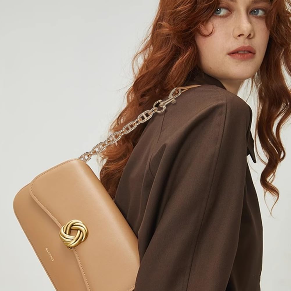 2 Chaînes De Remplacement Pour Sac à Main - En Fer Noir, Fermoirs Pivotants, Longueur 15,7 Cm, Style Industriel Ou Minimaliste