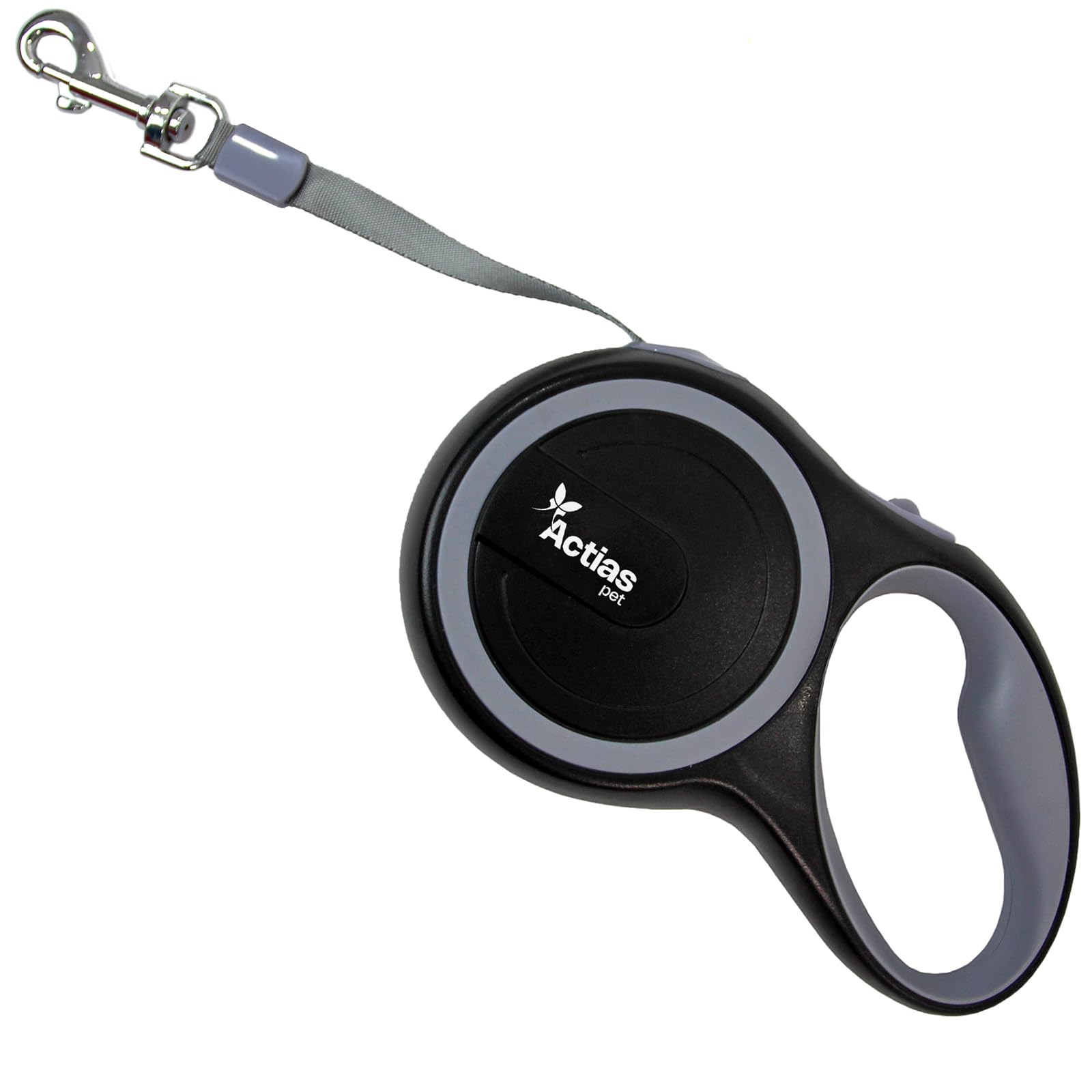 Actiaspet Retractable Dog Lead Training Pet Leash 5m or 8m Max 50kgs Extendable (Grey, 5m)