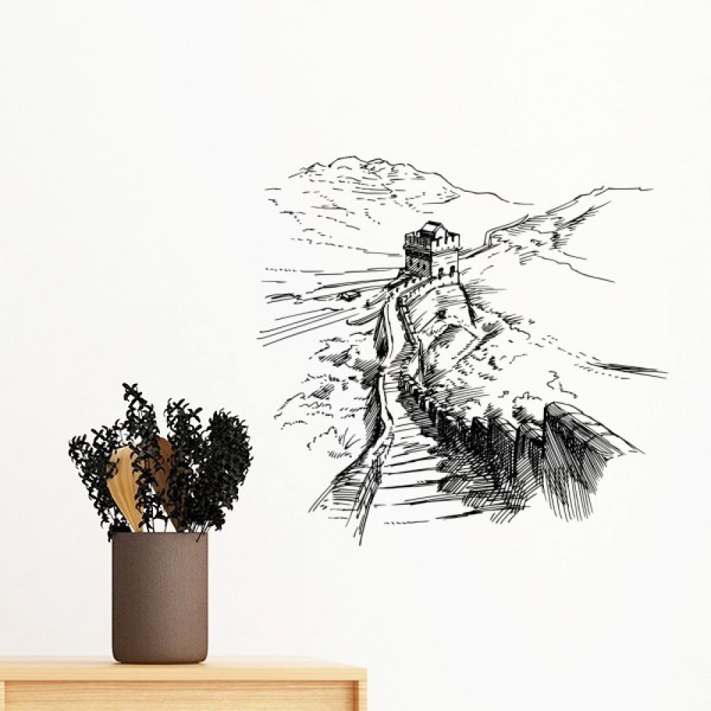 Sticker Grande Muraille de Chine Papier Peint Vinyle Amovible