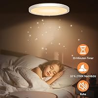 Oumida LED mennyezeti lámpa 30cm dimmelhető távirányítóval, 24W, 2700-6500K 4