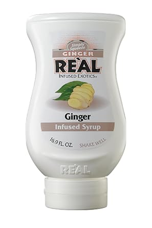 Ginger Real, Ginger Infused Syrup, 16.9 FL OZ Squeezable Bottle Pack of 1