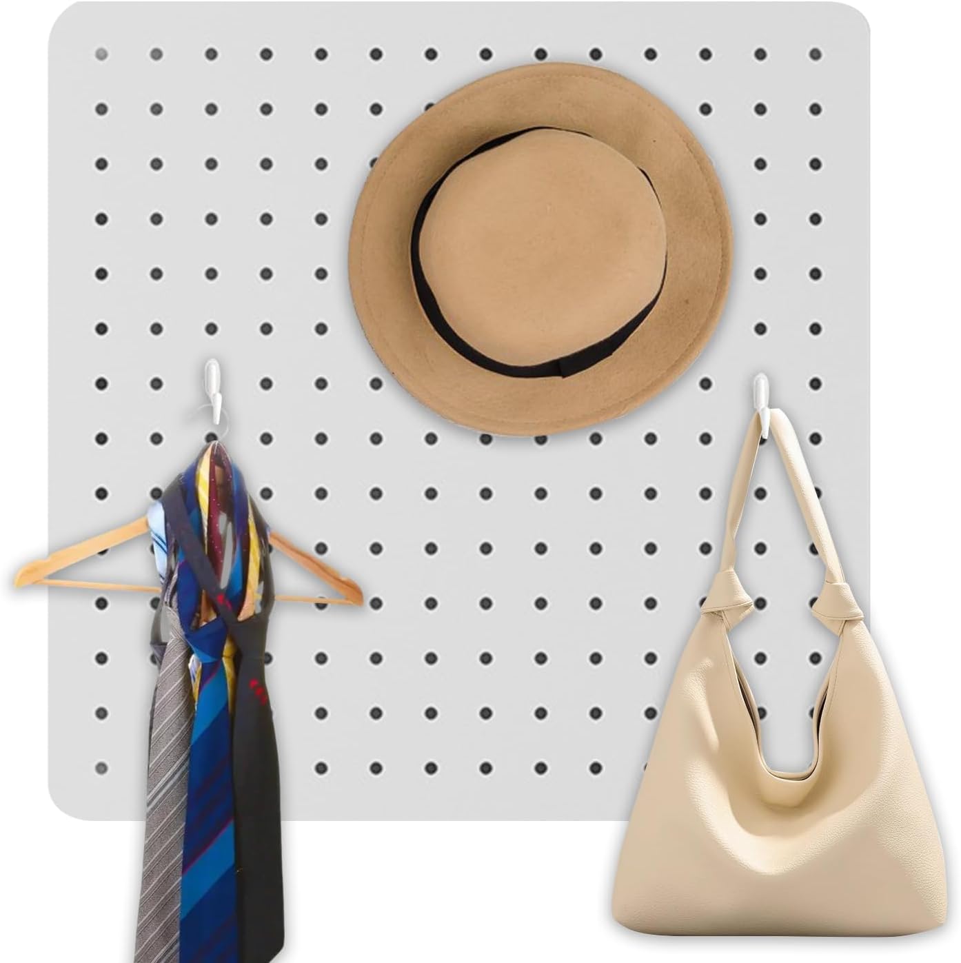 壁ペグボード、壁掛けデスクペグボード | 省スペースストレージパネル デスクトップ整理 リビングルーム クラフトルーム 書斎 オフィ