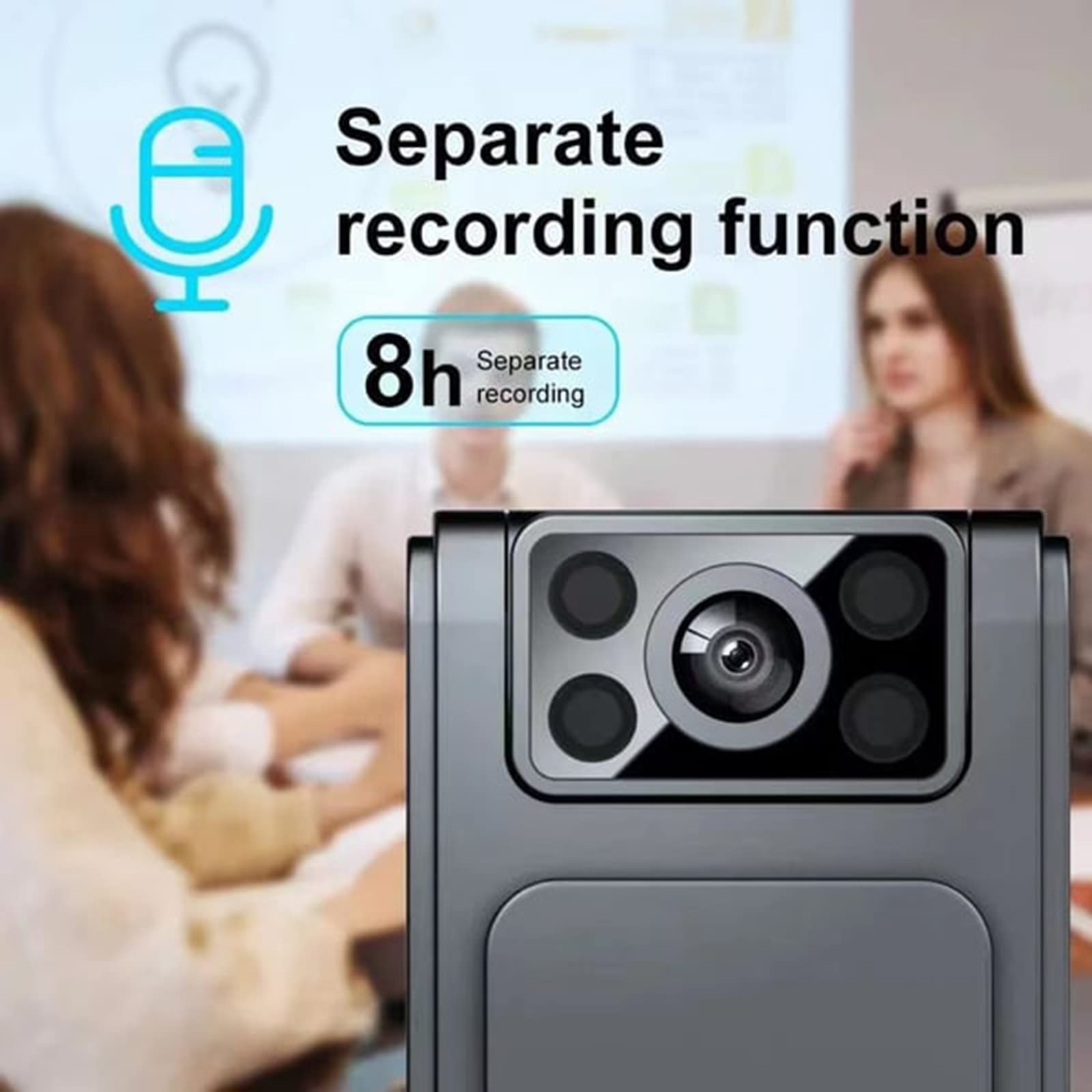 Mini kamera do ciała, HD 1080p, przenośna minikamera z redukcją szumów, obracany o 180 stopni obiektyw, rejestrator video z klipem wstecznym do nagrywania filmów audio (wersja WiFi, 2 szt.)
