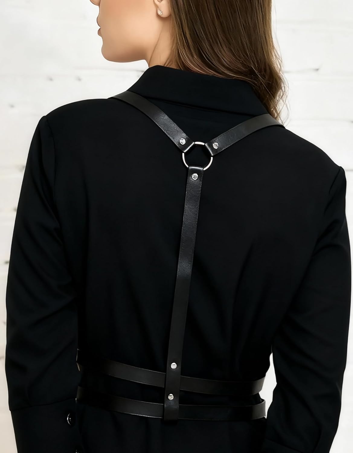 Punk Waist Harness Belt Fashion Faux Black Leather for Women Corset Accessories Adjustable Gothic Belt(S-XXXL) - Image 6