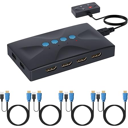 TCNEWCL 4K HDMI KVM Switch 8 Port, KVM switch 8 in 1 out for 8 computers
