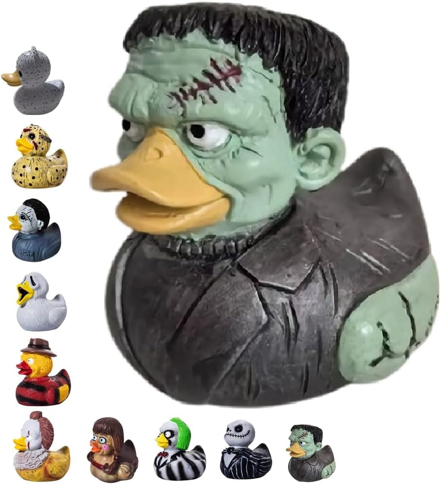 Amazon.com: EROCK Punk Duck Goth Resin Duck，Halloween Ducks，Rock