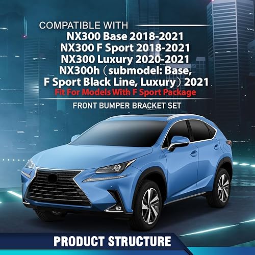 Miniatura 217 de PIT66 Soporte de parachoques delantero compatible con Hyundai Sonata 2011-2015 2 piezas soporte de parachoques delantero izquierdo y derecho