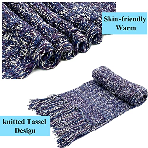 Winter Wool Fleece Knit Pom Beanie Hats, Warm Long Neck Scarf & Touchscreen Gloves Set Gifts for Women Cold Weather Gear3