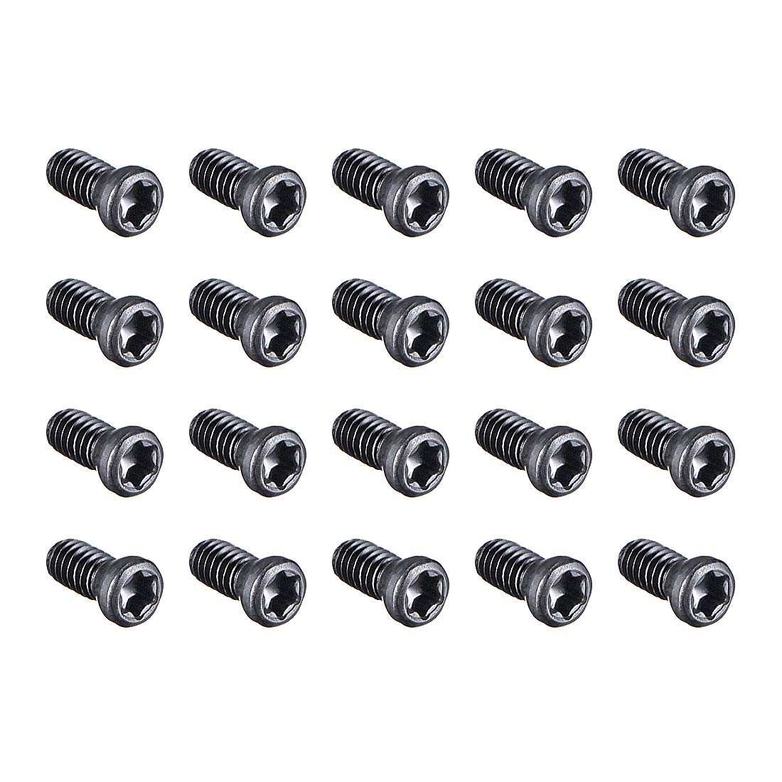 uxcell M2.5x6mm Torx Screws for Replaces Carbide Insert CNC Lathe Tool 12.9 Grade Carbon Steel 20pcs