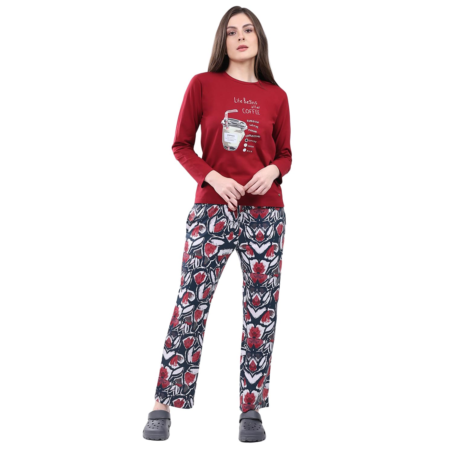 monte carlo Women Regular Fit Round Neck Printed Pull On Closure Full Sleeve Lower Set | Cozy winter lowers | Comfortable casual wear | Warm bottom wear | Winter Lower for Women's-picture-23