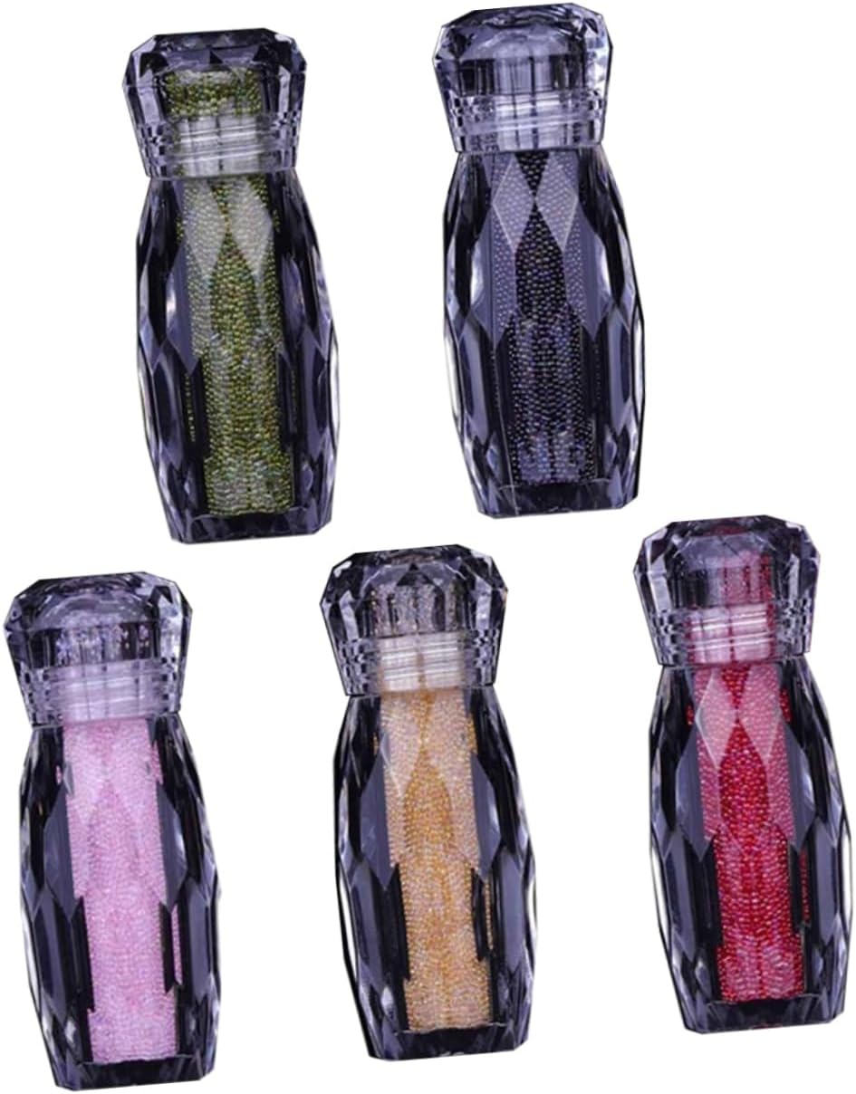 5pcs Multicolored Nail Art Rhinestones Beads for DIY Manicure Accessories Nail Decoration Stickers Colorful Designs for Enthusiasts